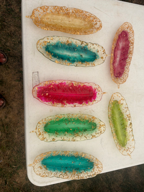 Epoxy Feather Tray