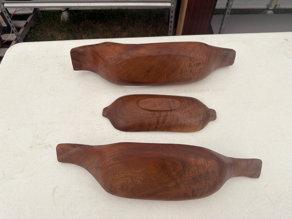 3 from 1 Black Walnut Bowl Set