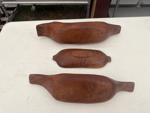 3 from 1 Black Walnut Bowl Set